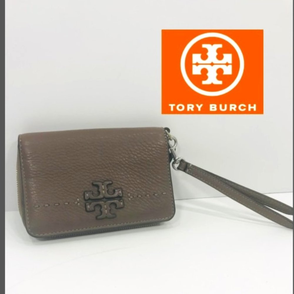 NWOT Tory Burch leather clutch wristlet